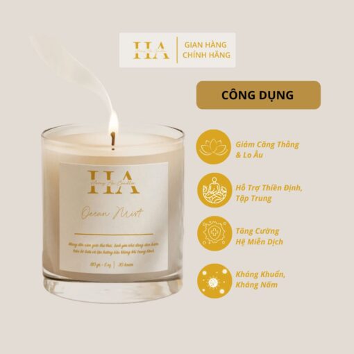 Nến thơm thư giãn hương Ocean Mist- Hương An Candles